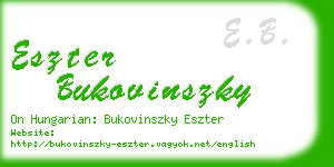 eszter bukovinszky business card